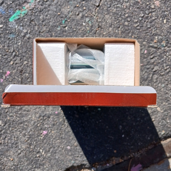 Sarah Peyton Home Glass Photo Coasters - set of four with wood holder NIB - Picture 3 of 3